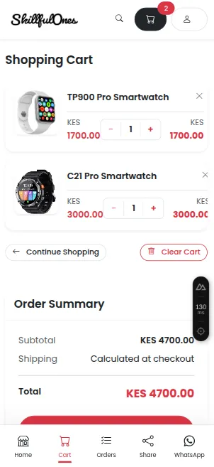 NeoMali order details screenshot