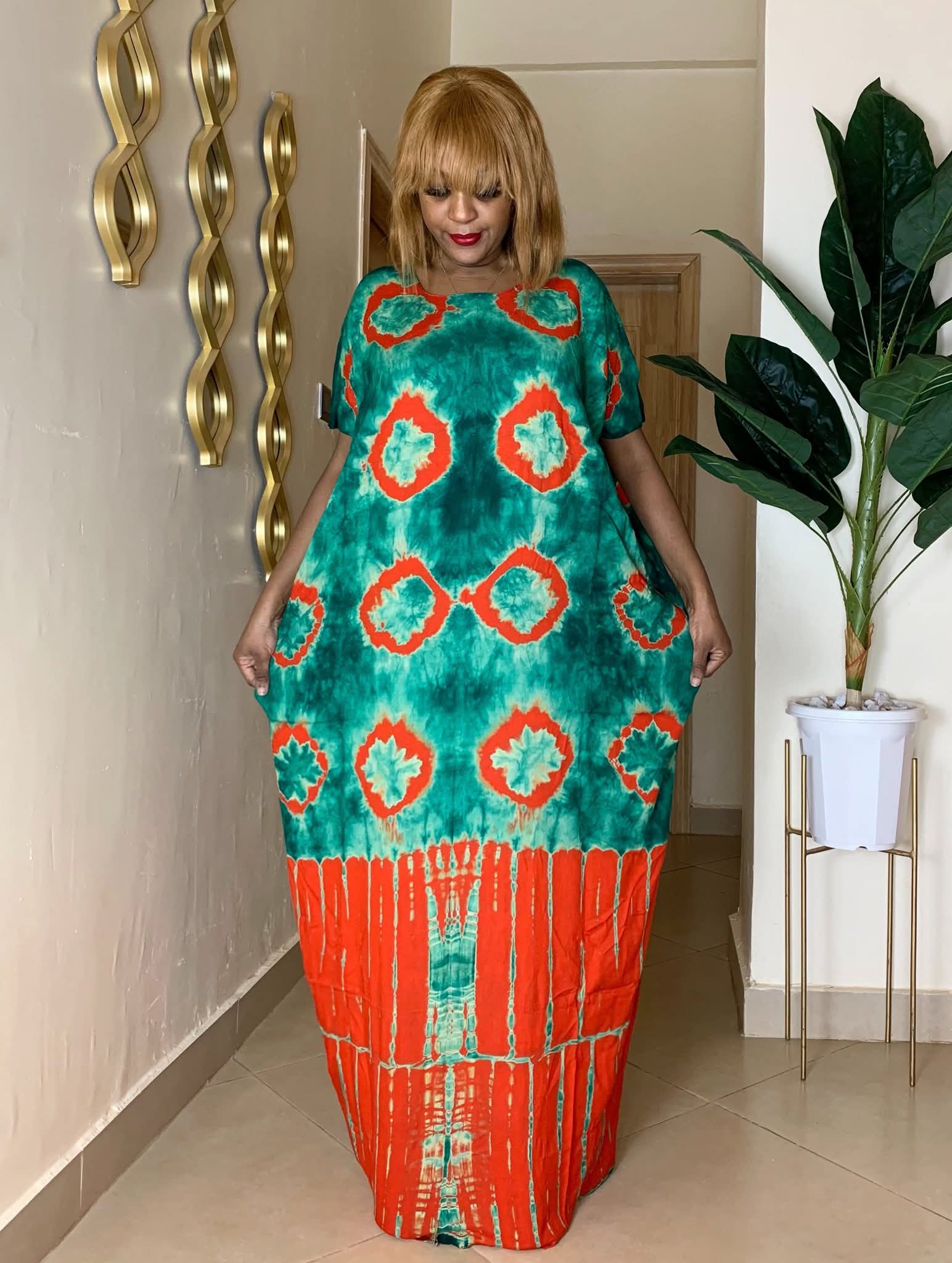 Tie and dye Deras with mtandio image 2