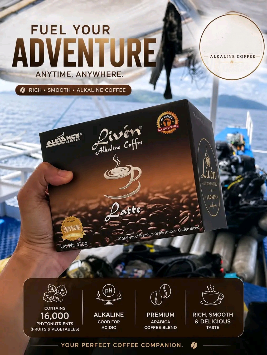 Alkaline liven coffee