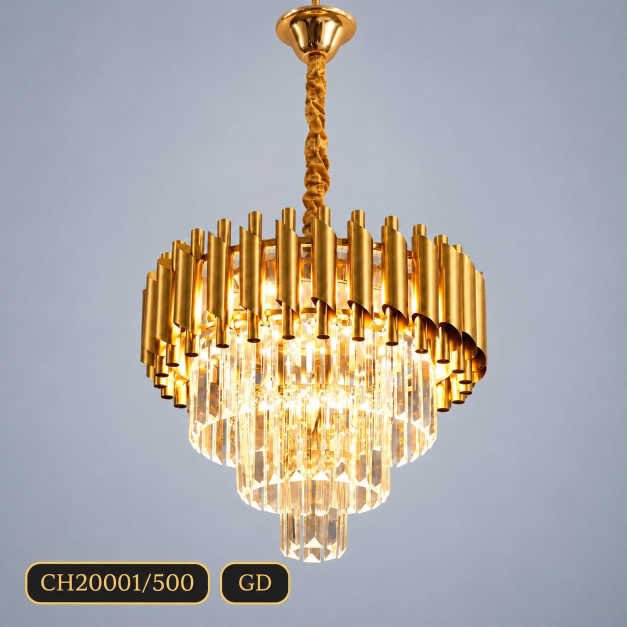 CH20001/500 Gold Crystal Chandelier